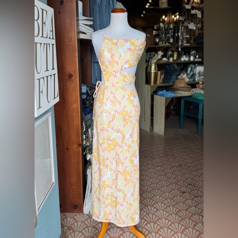 Sabo Skirt Pastel Floral Backless Dress